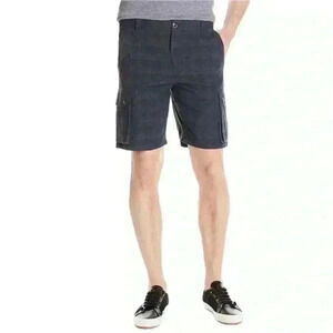 John Varvatos Blue Plaid Cargo Shorts Men’s Size 38 EUC!